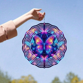 CIFbuy Outdoor 3D Butterfly Wind Spinner iron Kinetic Garden Art Yard Balcony Wind Sculpture(TikTok, temu pick-up service)