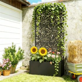 Metal flower pot, garden bed