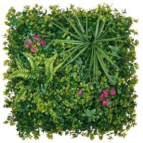 Artificial Plant Wall, 16PCS 20 x 20 in Artificial Boxwood Panels, Greenery Backdrop Privacy Hedge Fence with Sun Protection