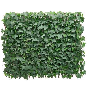 Expandable Fence Privacy Screen, 25 x 126 in Expand Artificial Plant Wall, Realistic Artificial Ivy Panel with 50 Zip Ties