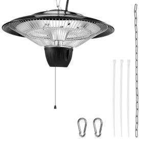 Hanging Patio Heater, 1500W Electric Space Infrared Heater, IP34 Protection with 23.6 inch Pull Cord & Adjustable Chain, for Porch,Patio,Dining Room