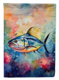 Yellowfin Tuna House Flag Large Porch Sleeve Pole Decorative Outside Yard Banner Artwork Wall Hanging, Polyester, House Size, Multicolor