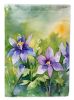 Colorado Rocky Mountain Columbine in Watercolor House Flag Large Porch Sleeve Pole Decorative Outside Yard Banner Artwork Wall Hanging, Polyester