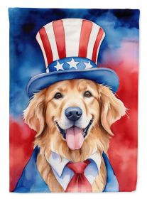Golden Retriever Patriotic American Garden Flag Mailbox Flag Decorative Yard Flag Banner Outside Patio Artwork Yard Flower Beds, Garden Size