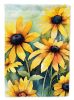 Maryland Black-Eyed Susans in Watercolor House Flag Large Porch Sleeve Pole Decorative Outside Yard Banner Artwork Wall Hanging, Polyester, House Size