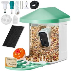 Smart Bird Feeder with Camera, 2K HD AI Identify 10,000+ Bird Species, Solar-Powered Bird Watching Camera with Auto Capture & Instant Notify