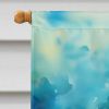 Koi Fish House Flag Large Porch Sleeve Pole Decorative Outside Yard Banner Artwork Wall Hanging, Polyester, House Size, Multicolor
