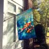 Koi Fish House Flag Large Porch Sleeve Pole Decorative Outside Yard Banner Artwork Wall Hanging, Polyester, House Size, Multicolor