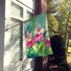 Minnesota Pink and White Lady s Slippers in Watercolor House Flag Large Porch Sleeve Pole Decorative Outside Yard Banner Artwork Wall Hanging