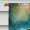 Treasure Chest House Flag Large Porch Sleeve Pole Decorative Outside Yard Banner Artwork Wall Hanging, Polyester, House Size, Multicolor