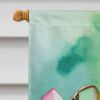Minnesota Pink and White Lady s Slippers in Watercolor House Flag Large Porch Sleeve Pole Decorative Outside Yard Banner Artwork Wall Hanging