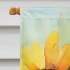 Maryland Black-Eyed Susans in Watercolor House Flag Large Porch Sleeve Pole Decorative Outside Yard Banner Artwork Wall Hanging, Polyester, House Size