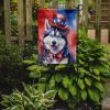 Siberian Husky Patriotic American Garden Flag Mailbox Flag Decorative Yard Flag Banner Outside Patio Artwork Yard Flower Beds, Garden Size, Multicolor