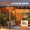 Patio Heater for Outdoor Use, 50000BTU Propane Heater Tall Hammered With Round Table Design, Metal Burner and Wheels