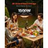 Hanging Patio Heater, 1500W Electric Space Infrared Heater, IP34 Protection with 23.6 inch Pull Cord & Adjustable Chain, for Porch,Patio,Dining Room