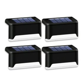 4 Solar LED Bright Deck Lights Outdoor Garden Patio Railing Decks Path Lighting Outdoor Garden Light Deck Lamp Solar Stairs Light (Option: 4PCS)