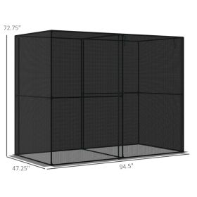 Crop Cage, Plant Protection Tent With Zippered Doors For Vegetable Garden, Backyard, Black (Option: Black)
