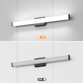 Bathroom Vanity Light Black - 33 Inch Modern Vanity Lights For Bathroom - 18W LED Bath Lights Over Mirror Cool White Light 6000K (Option: Black)