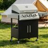 52" Barbecue Grill with Wheels 4+1 Burner Liquid Propane Gas Grill