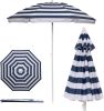 5.5 Ft Portable Beach Umbrella, Lightweight UV Protection Sunshade with Tilt Pole & Carry Bag, Outdoor Canopy Umbrella for Beach, Sand, Pool, Patio