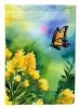 Kentucky Goldenrod in Watercolor House Flag Large Porch Sleeve Pole Decorative Outside Yard Banner Artwork Wall Hanging, Polyester, House Size