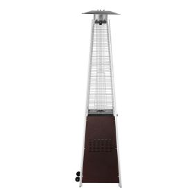 Patio Heater for Outdoor Use, 48000BTU Pyramid Propane Heater w/Wheels, Quartz Glass Tube Outdoor Patio Flame Heater for Patio, Party, Backyard (Product Type: Tower Shape, Color: Bronze)