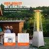 Patio Heater for Outdoor Use, 48000BTU Pyramid Propane Heater w/Wheels, Quartz Glass Tube Outdoor Patio Flame Heater for Patio, Party, Backyard