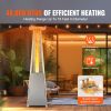 Patio Heater for Outdoor Use, 48000BTU Pyramid Propane Heater w/Wheels, Quartz Glass Tube Outdoor Patio Flame Heater for Patio, Party, Backyard
