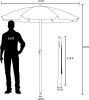 5.5 Ft Portable Beach Umbrella, Lightweight UV Protection Sunshade with Tilt Pole & Carry Bag, Outdoor Canopy Umbrella for Beach, Sand, Pool, Patio