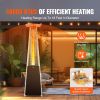 Patio Heater for Outdoor Use, 48000BTU Pyramid Propane Heater w/Wheels, Quartz Glass Tube Outdoor Patio Flame Heater for Patio, Party, Backyard